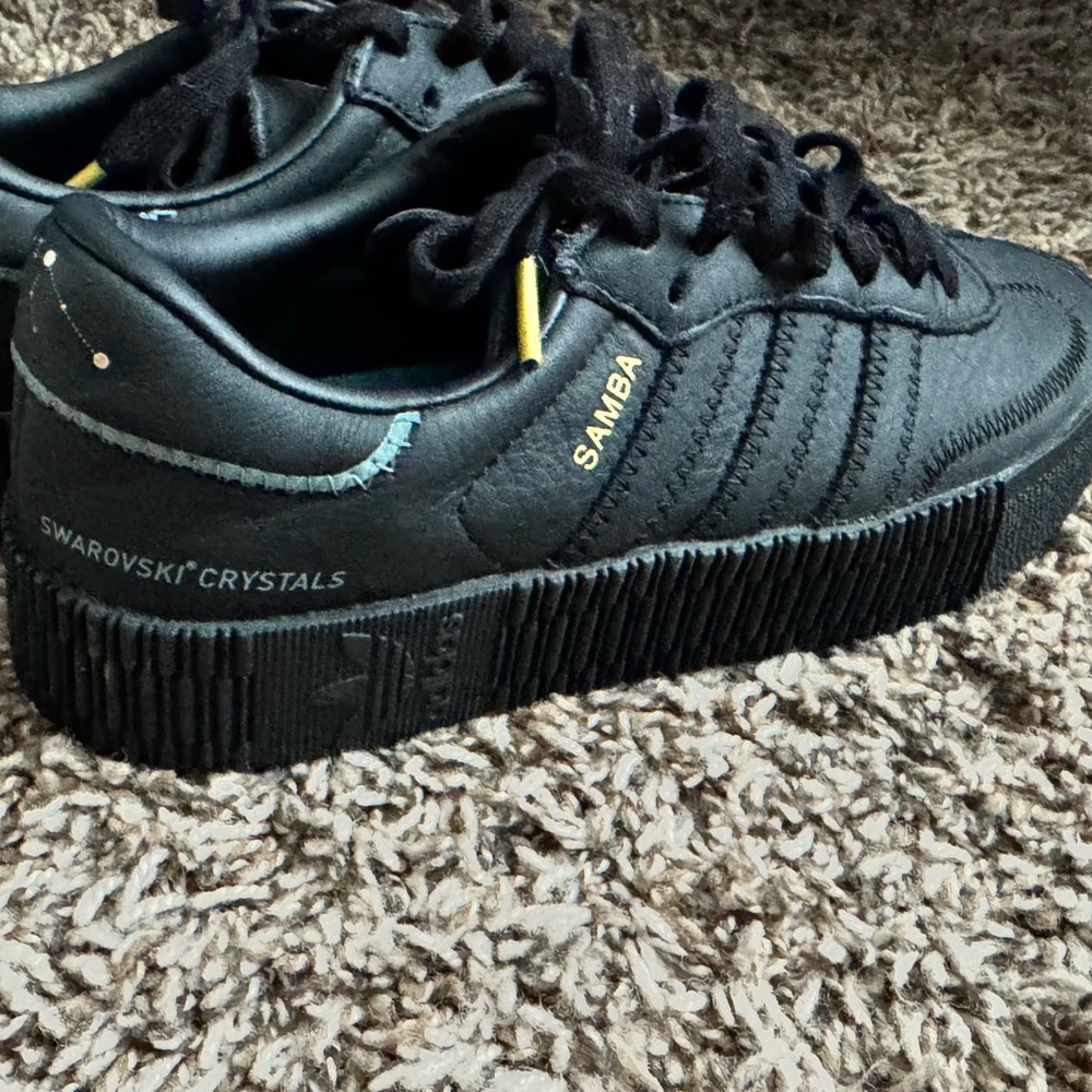 Adidas Black Sneakers with Unique Design